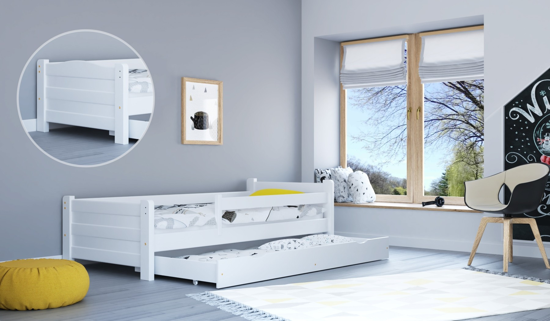 Einzelbett, Kinderbett MAXI - Kubuk Moebel