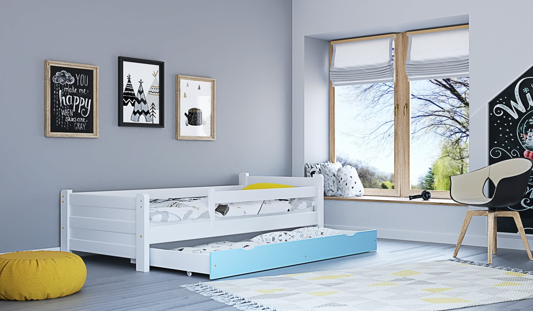 Einzelbett, Kinderbett MAXI - Kubuk Moebel