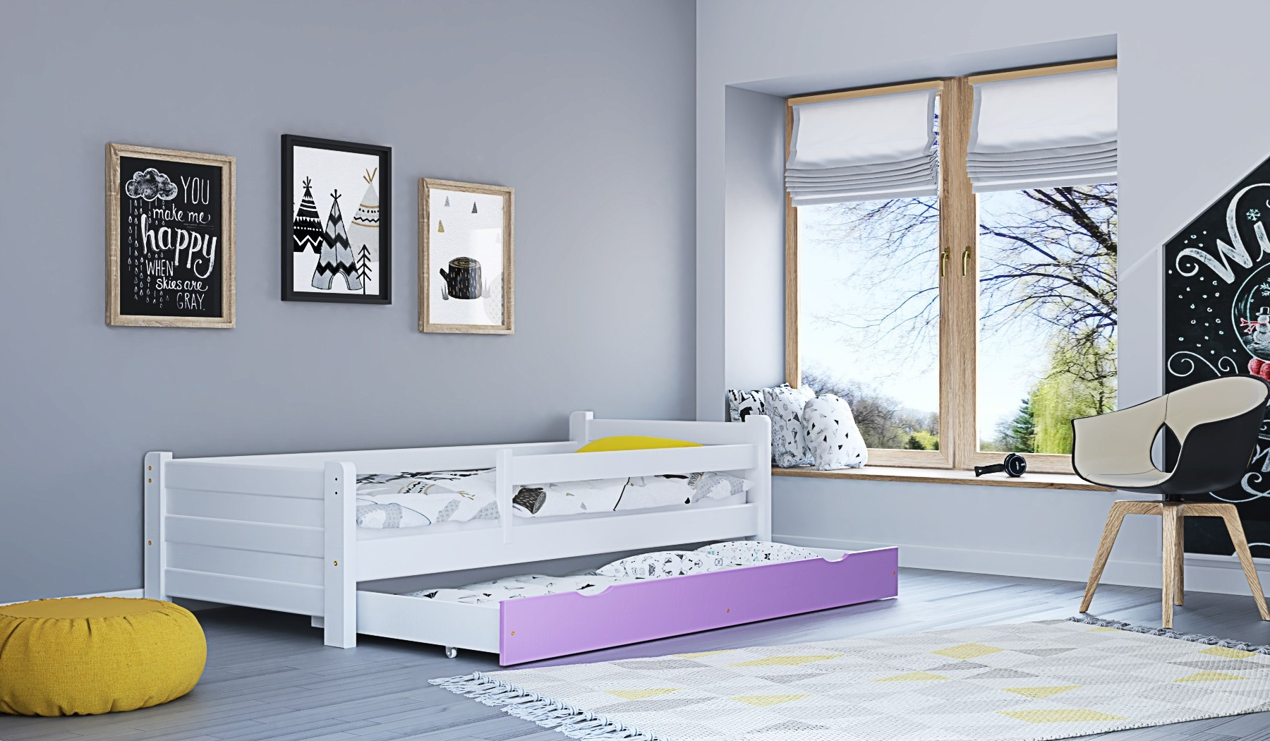 Einzelbett, Kinderbett MAXI - Kubuk Moebel