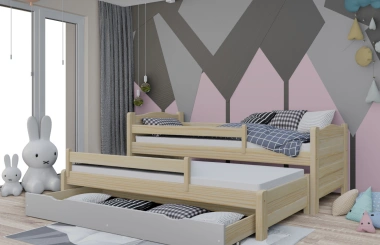 Ausziehbett, Kinderbett, Doppelbett DUO PLUS - Kubuk Moebel