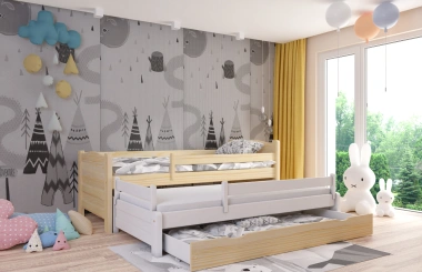 Ausziehbett, Kinderbett, Doppelbett DUO PLUS - Kubuk Moebel