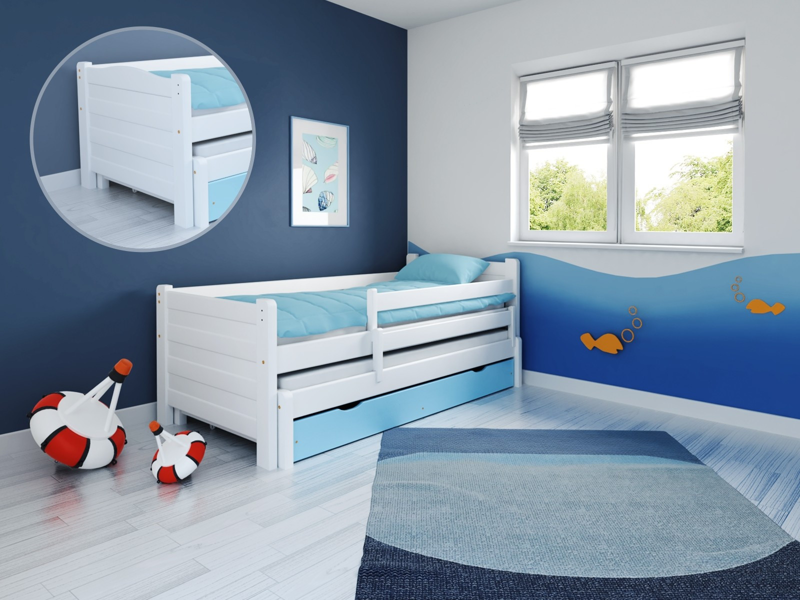 Ausziehbett, Kinderbett, Doppelbett DUO PLUS - Kubuk Moebel