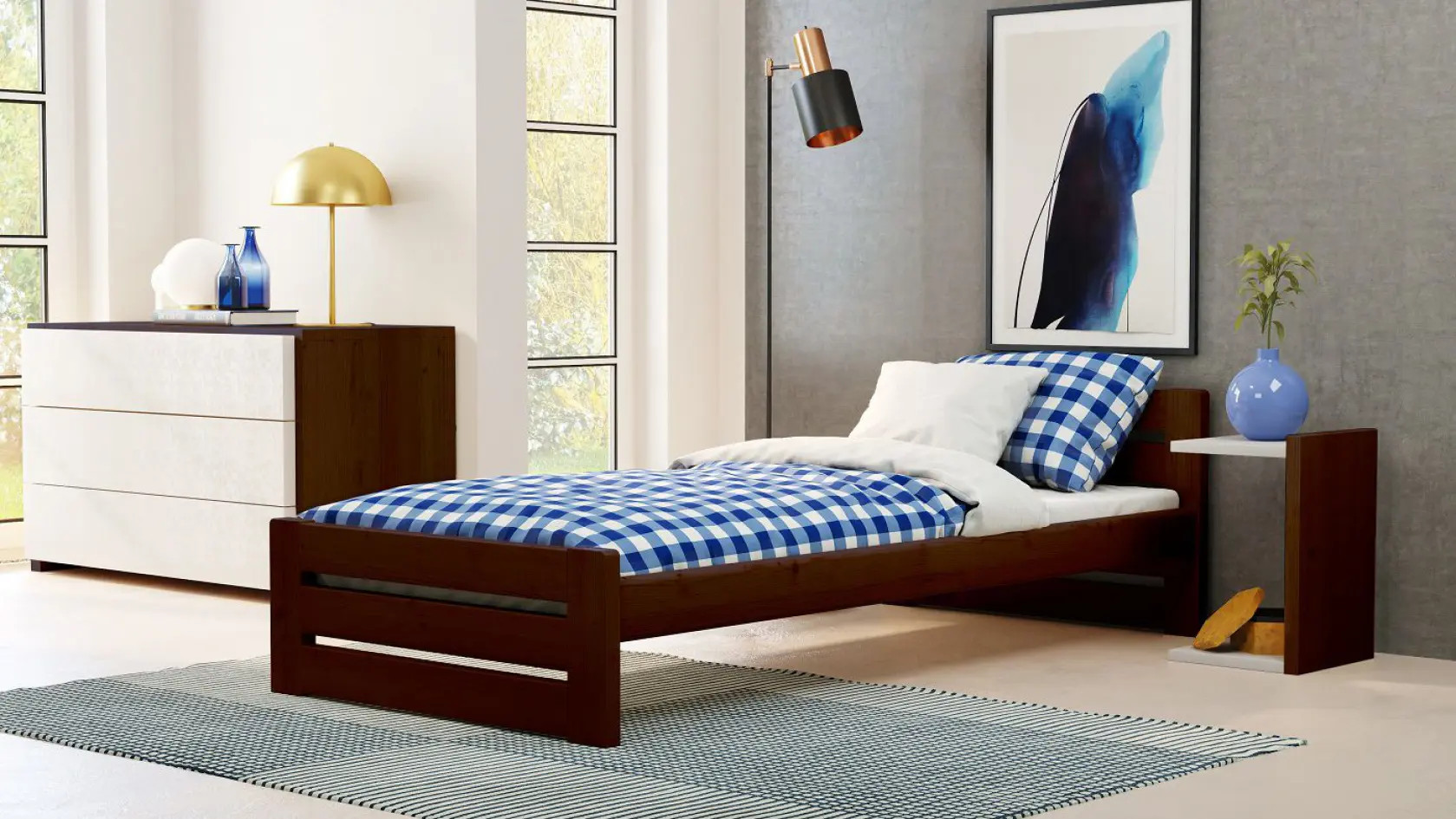 Einzelbett, Ausziehbett, Kinderbett aus massivem Fichtenholz DREAM - Kubuk Moebel Einzelbett, Ausziehbett, Kinderbett aus massivem Fichtenholz DREAM - Kubuk Moebel