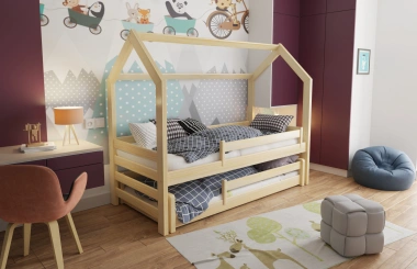 Hausbett, Ausziehbett, Kinderbett DUO MAX HAUS - Kubuk Moebel