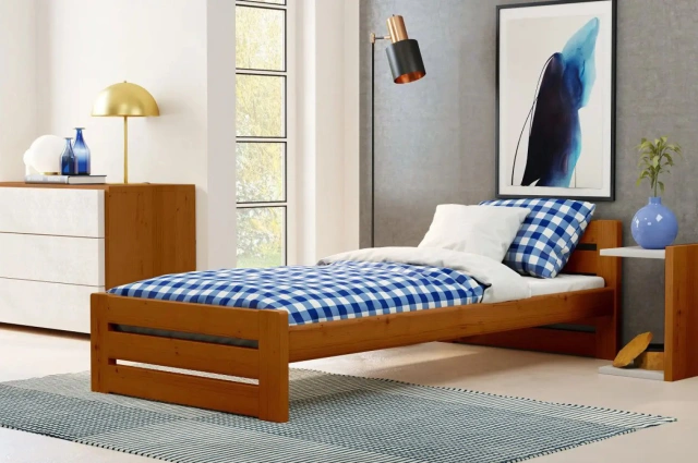 Einzelbett, Ausziehbett, Kinderbett aus massivem Fichtenholz DREAM - Kubuk Moebel Einzelbett, Ausziehbett, Kinderbett aus massivem Fichtenholz DREAM - Kubuk Moebel