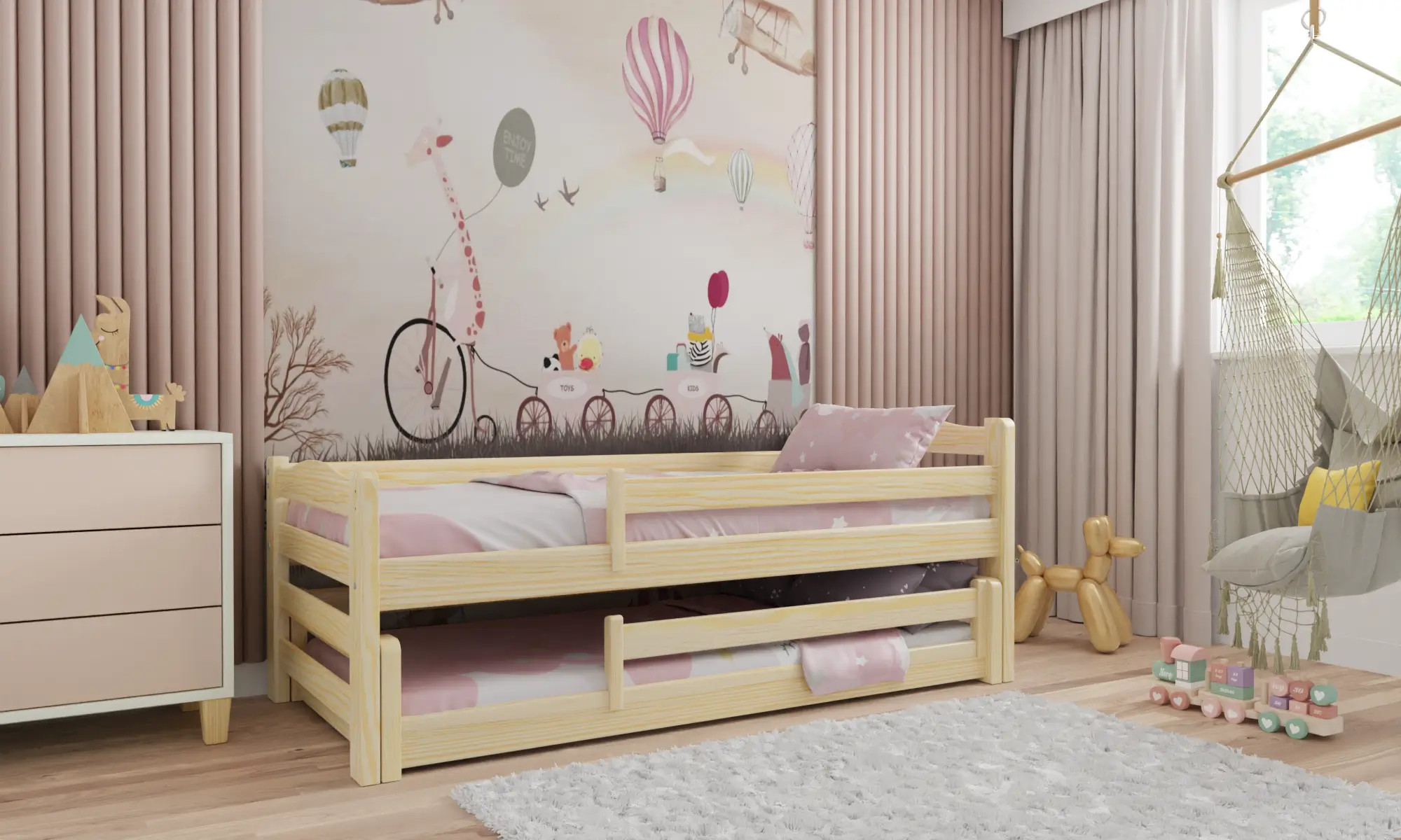 Kinderbett, Ausziehbett DUO MAX - Kubuk Moebel Kinderbett, Ausziehbett DUO MAX - Kubuk Moebel