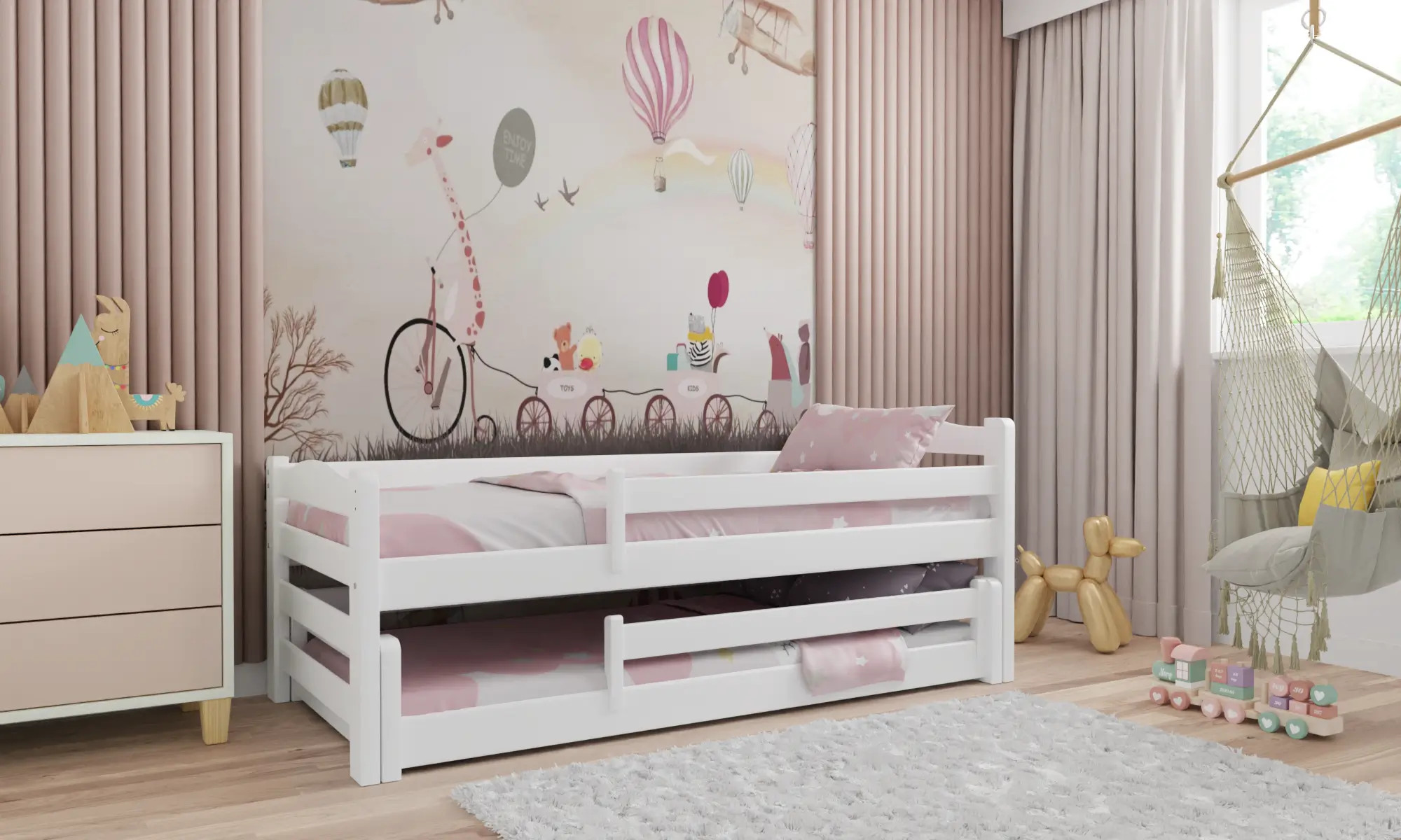 Kinderbett, Ausziehbett DUO MAX - Kubuk Moebel Kinderbett, Ausziehbett DUO MAX - Kubuk Moebel