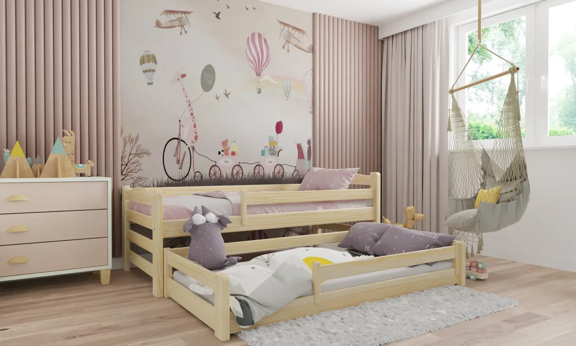 Kinderbett, Ausziehbett DUO MAX - Kubuk Moebel Kinderbett, Ausziehbett DUO MAX - Kubuk Moebel