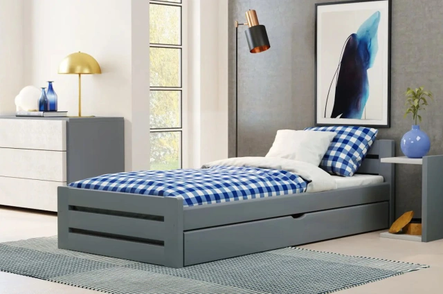 Einzelbett, Ausziehbett, Kinderbett aus massivem Fichtenholz DREAM - Kubuk Moebel Einzelbett, Ausziehbett, Kinderbett aus massivem Fichtenholz DREAM - Kubuk Moebel