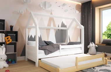 Hausbett, Ausziehbett, Kinderbett DUO HAUSE - Kubuk Moebel