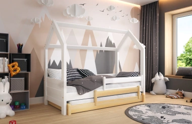 Hausbett, Ausziehbett, Kinderbett DUO HAUSE - Kubuk Moebel