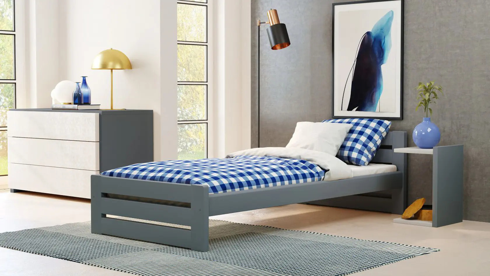 Einzelbett, Ausziehbett, Kinderbett aus massivem Fichtenholz DREAM - Kubuk Moebel Einzelbett, Ausziehbett, Kinderbett aus massivem Fichtenholz DREAM - Kubuk Moebel