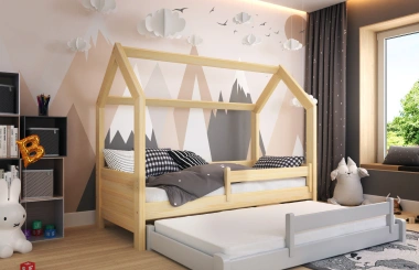 Hausbett, Ausziehbett, Kinderbett DUO HAUSE - Kubuk Moebel