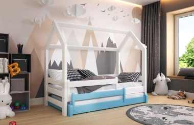 Hausbett, Ausziehbett, Kinderbett DUOMI HAUSE - Kubuk Moebel