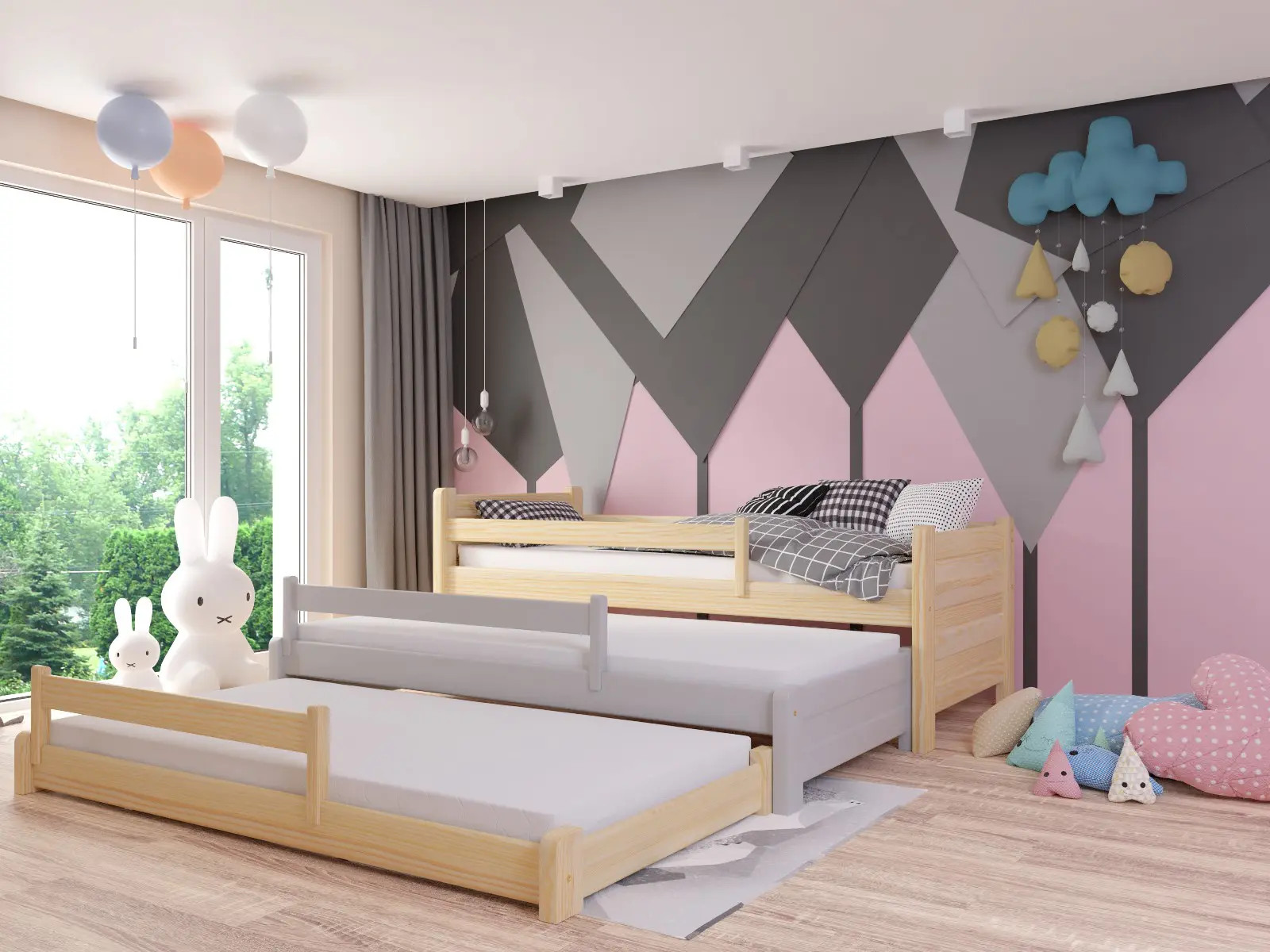 Ausziehbett, Kinderbett, Doppelbett TRIOS - Kubuk Moebel Ausziehbett, Kinderbett, Doppelbett TRIOS - Kubuk Moebel