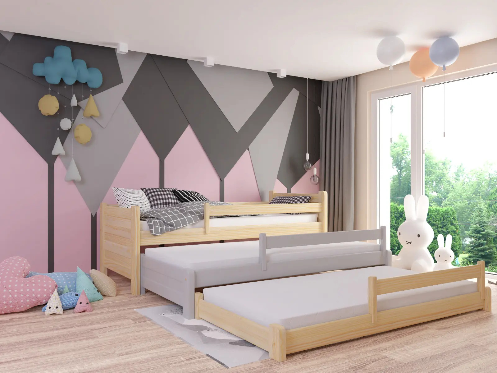 Ausziehbett, Kinderbett, Doppelbett TRIOS - Kubuk Moebel Ausziehbett, Kinderbett, Doppelbett TRIOS - Kubuk Moebel