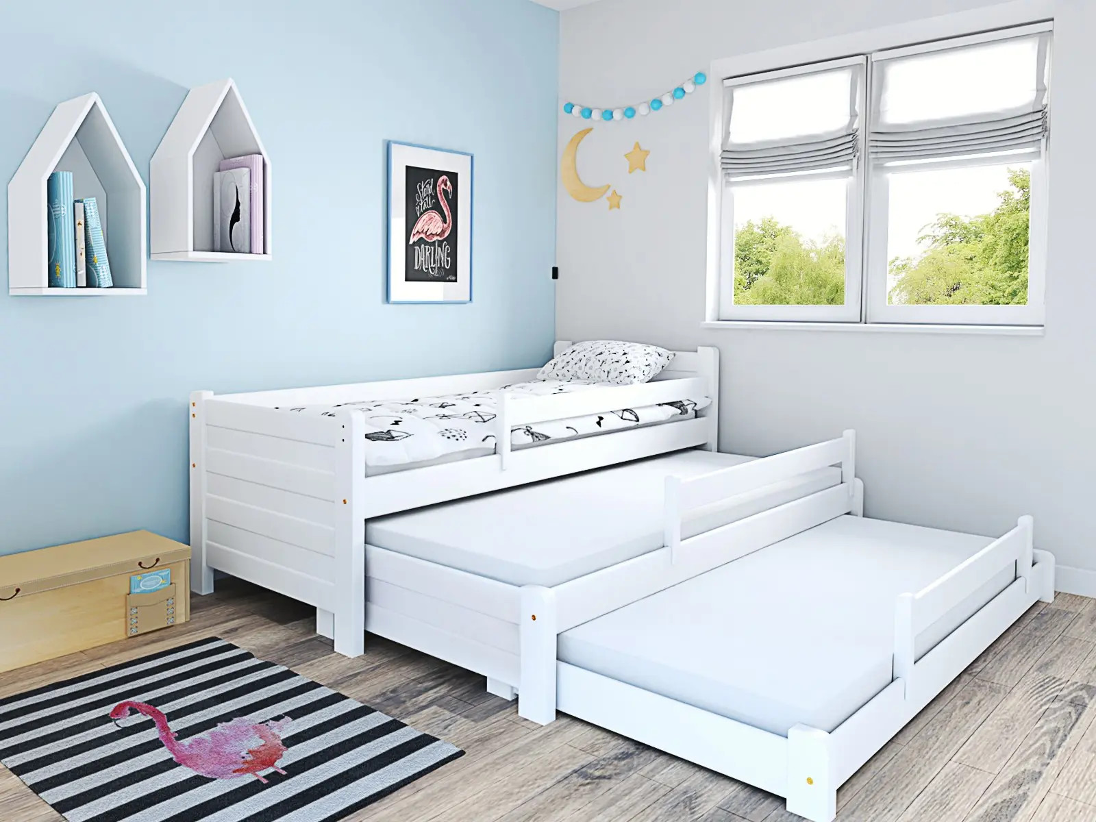 Ausziehbett, Kinderbett, Doppelbett TRIOS - Kubuk Moebel Ausziehbett, Kinderbett, Doppelbett TRIOS - Kubuk Moebel