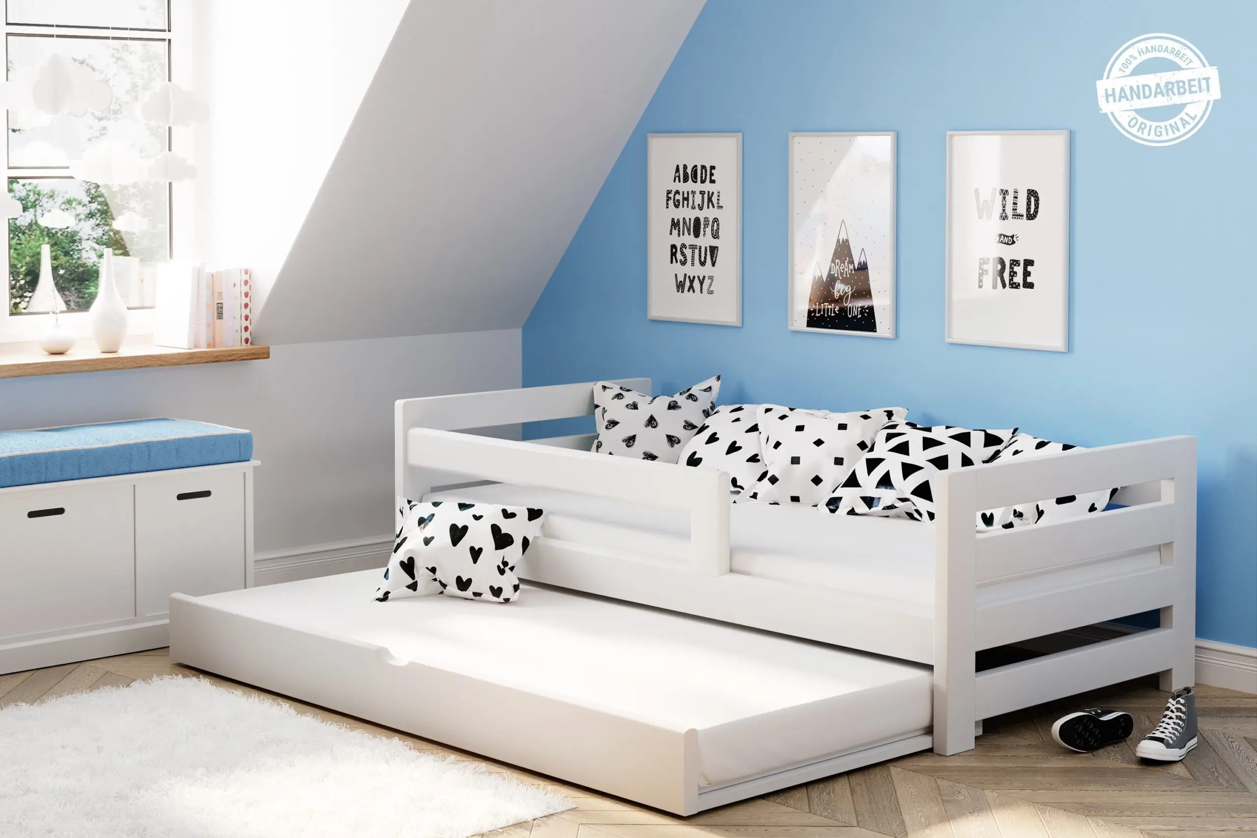 Einzelbett, Ausziehbett, Kinderbett, Doppelbett aus massivem Fichtenholz CLASSIK - Kubuk Moebel Einzelbett, Ausziehbett, Kinderbett, Doppelbett aus massivem Fichtenholz CLASSIK - Kubuk Moebel