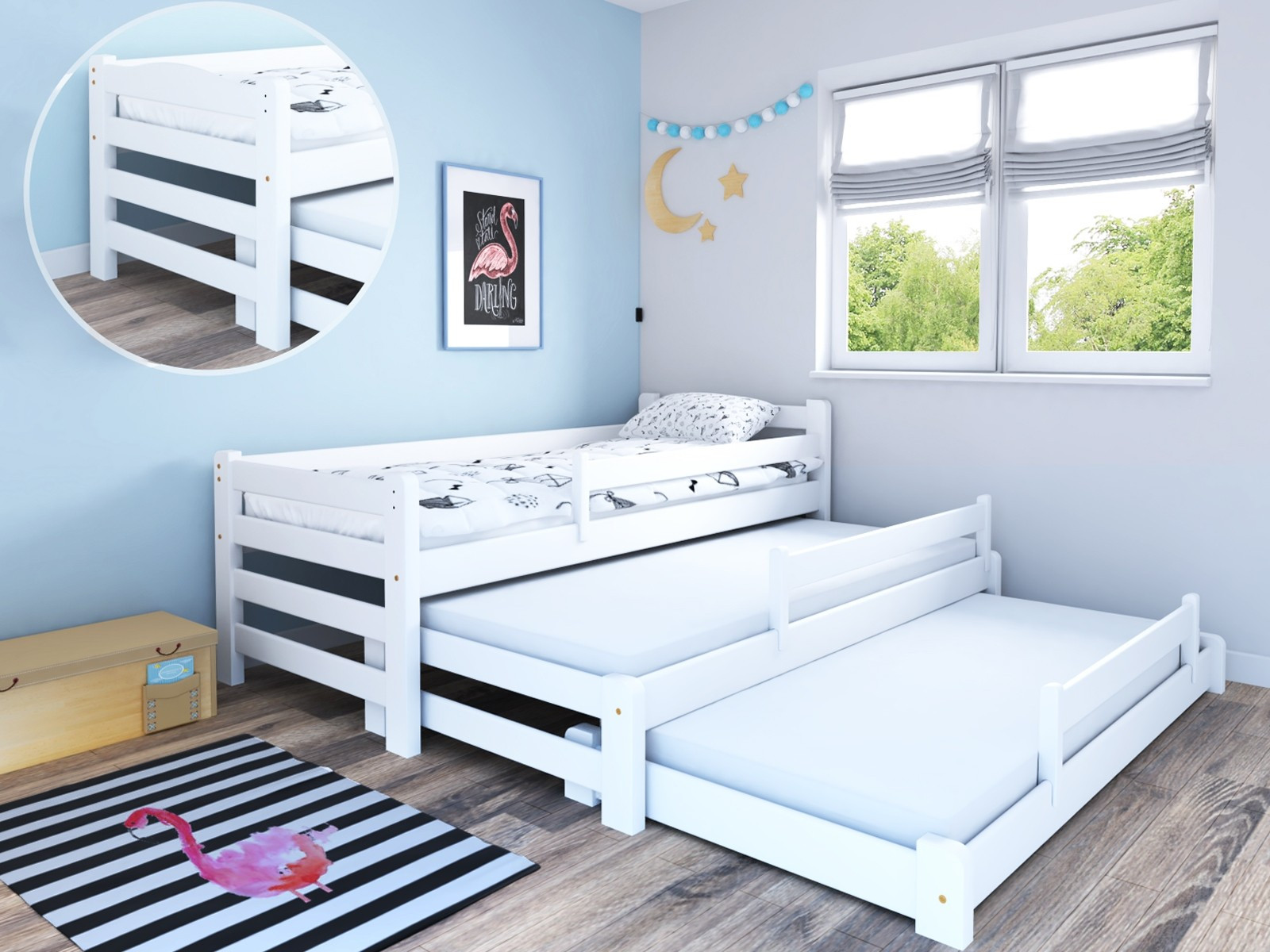 Ausziehbett, Kinderbett, Doppelbett TRIOMI - Kubuk Moebel Ausziehbett, Kinderbett, Doppelbett TRIOMI - Kubuk Moebel