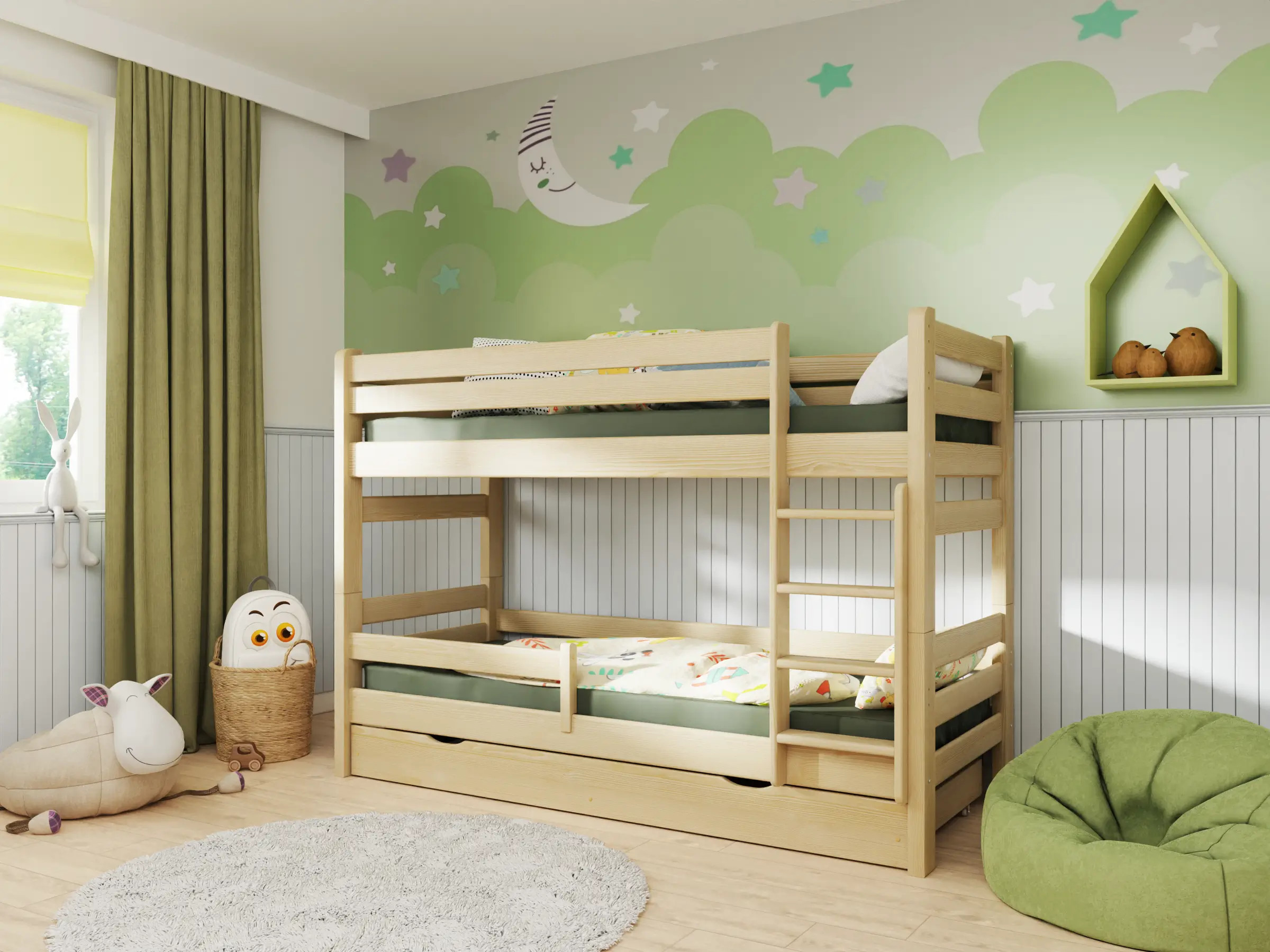 Etagenbett, Kinderbett Pietrus Midi - Kubuk Moebel Etagenbett, Kinderbett Pietrus Midi - Kubuk Moebel