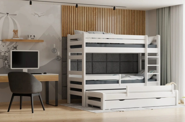 Etagenbett, Kinderbett Pietrus Midi Plus - Kubuk Moebel