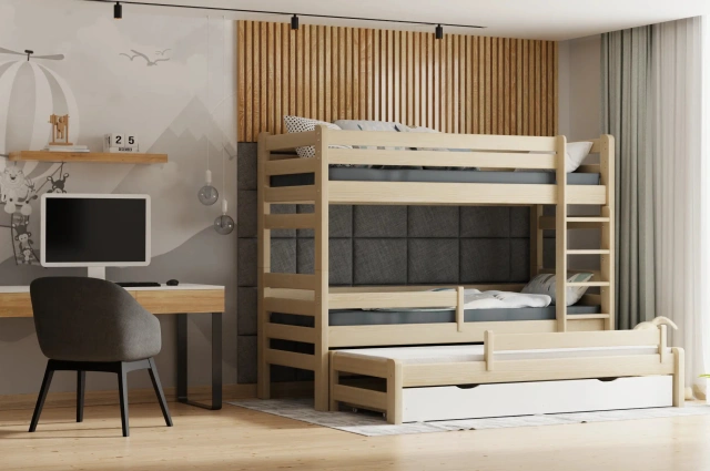 Etagenbett, Kinderbett Pietrus Midi Plus - Kubuk Moebel
