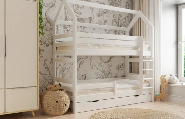 Hausbett, Kinderbett Pietrus Midi Hause - Kubuk Moebel