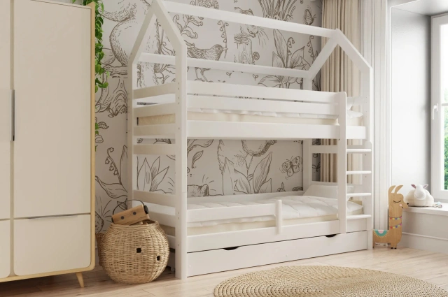 Hausbett, Kinderbett Pietrus Midi Hause - Kubuk Moebel Hausbett, Kinderbett Pietrus Midi Hause - Kubuk Moebel