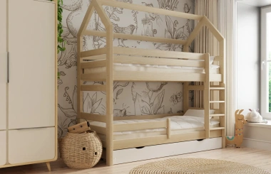 Hausbett, Kinderbett Pietrus Midi Hause - Kubuk Moebel Hausbett, Kinderbett Pietrus Midi Hause - Kubuk Moebel