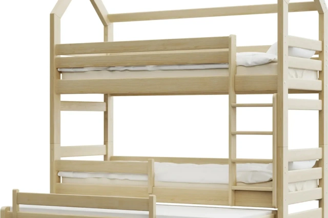 Etagenbett, Kinderbett Pietrus Midi Plus - Kubuk Moebel