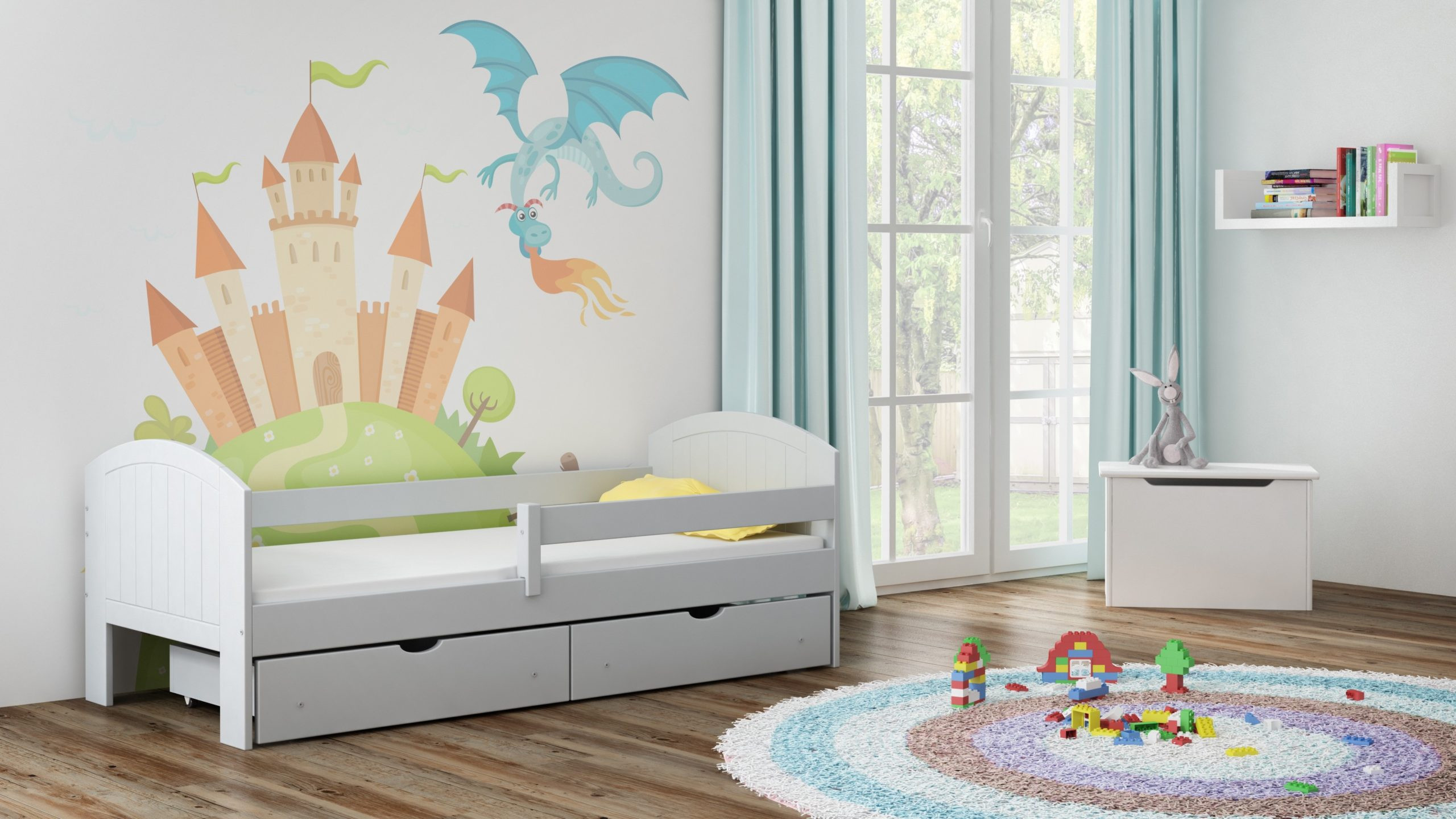 Einzelbett, Kinderbett MIKO - Kubuk Moebel