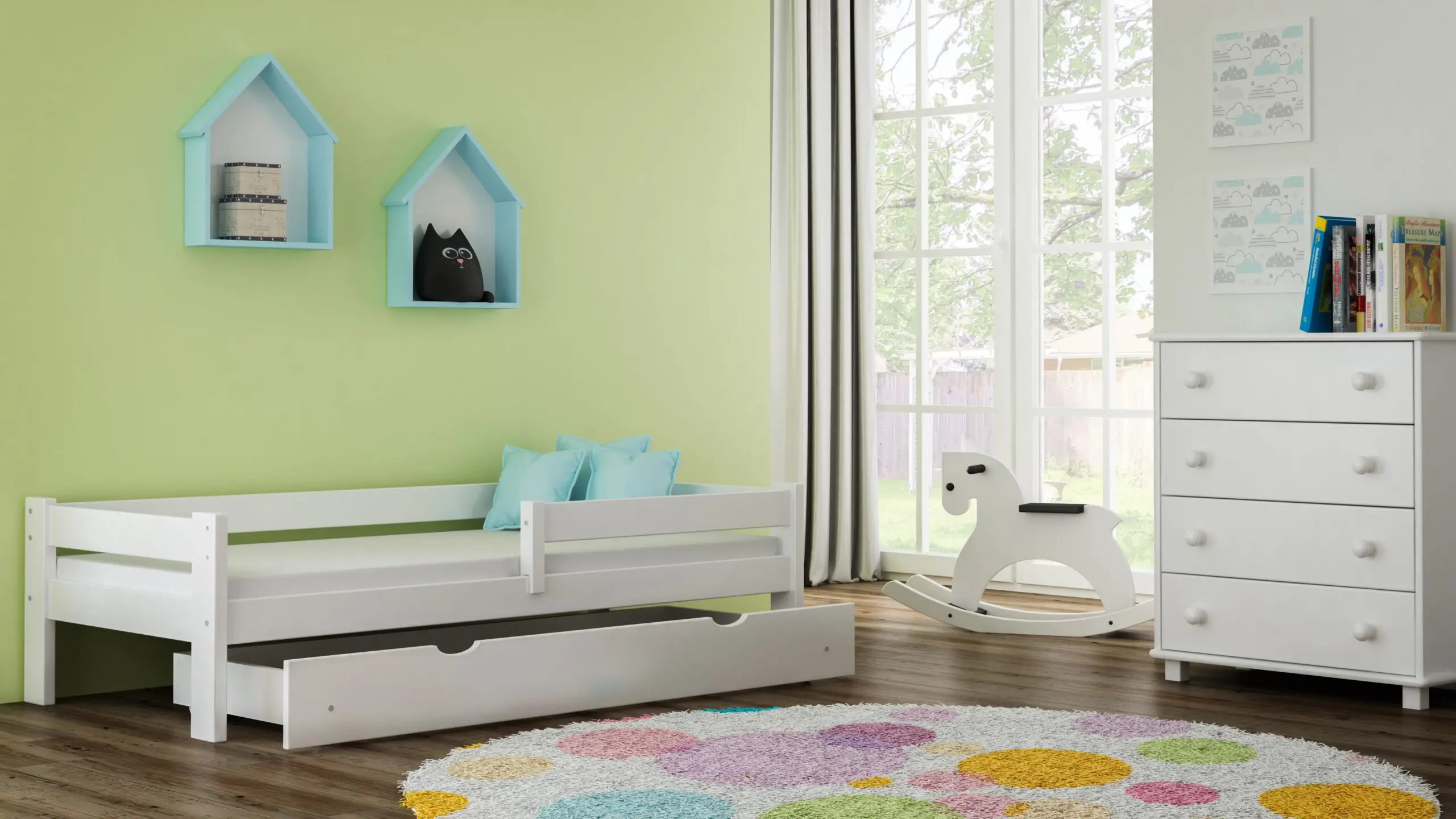 Einzelbett, Kinderbett TOMI - Kubuk Moebel