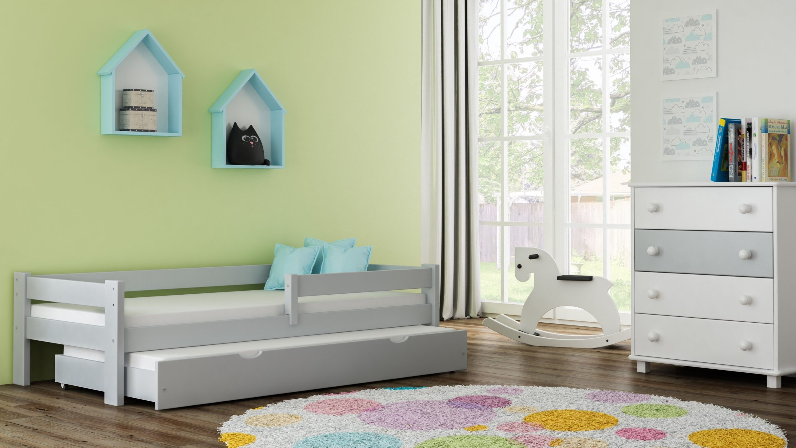 Einzelbett, Kinderbett TOMI - Kubuk Moebel