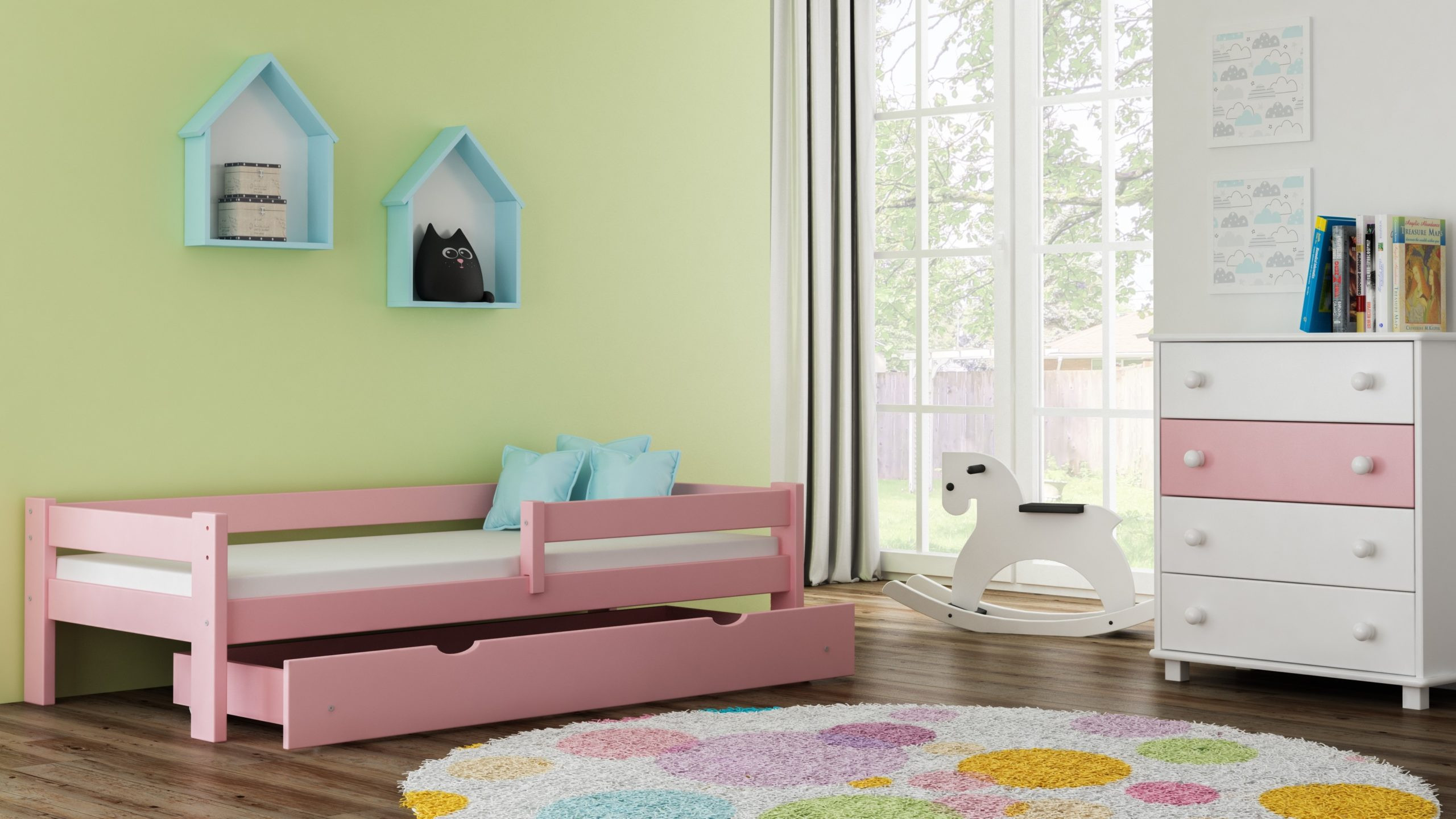 Einzelbett, Kinderbett TOMI - Kubuk Moebel