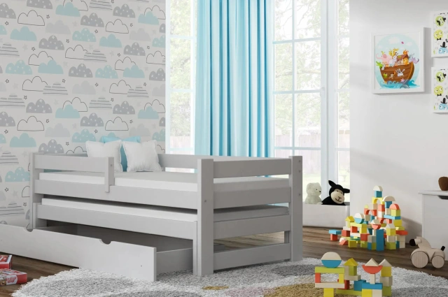 Ausziehbett, Kinderbett, Doppelbett TOMI DUO - Kubuk Moebel