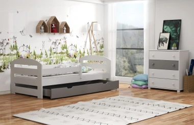 Einzelbett, Kinderbett KAMI - Kubuk Moebel