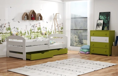 Einzelbett, Kinderbett KAMI - Kubuk Moebel