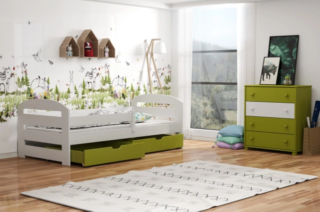 Einzelbett, Kinderbett KAMI - Kubuk Moebel