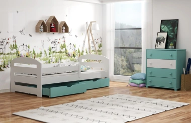Einzelbett, Kinderbett KAMI - Kubuk Moebel
