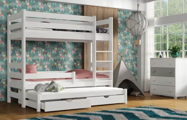 Etagenbett, Kinderbett LEO - Kubuk Moebel
