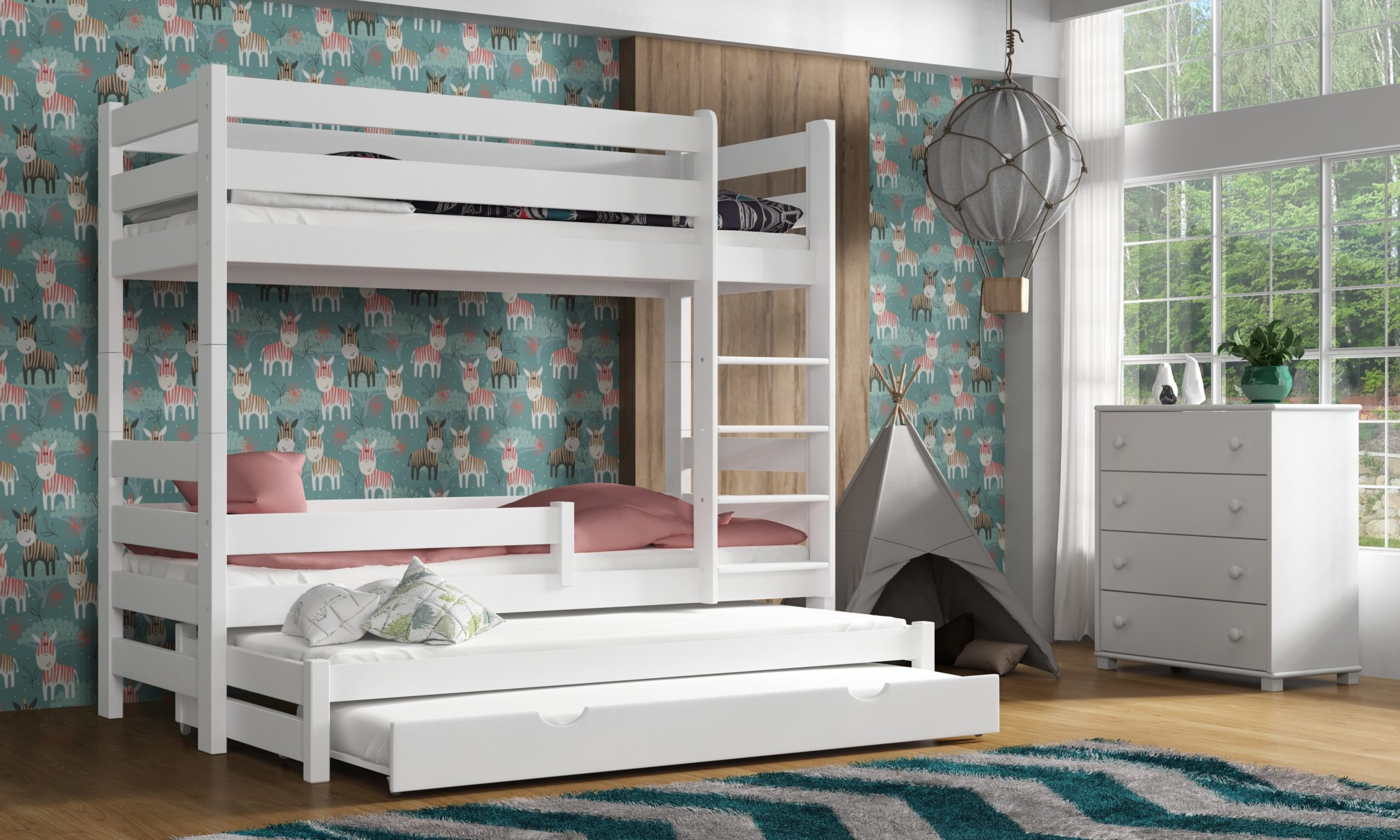 Etagenbett, Kinderbett LEO - Kubuk Moebel