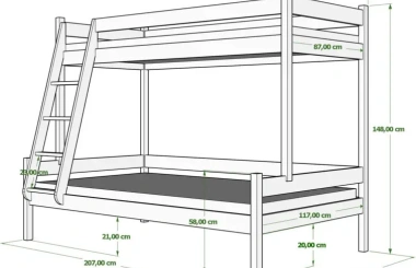 Etagenbett, Kinderbett NOAH - Kubuk Moebel