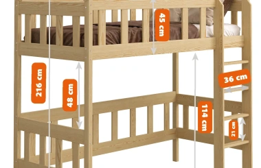 Hochbett, Kinderbett CHWAT - Kubuk Moebel