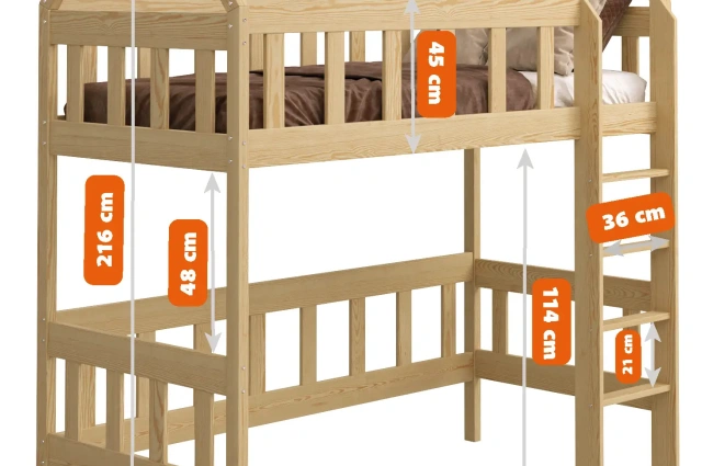 Hochbett, Kinderbett CHWAT - Kubuk Moebel