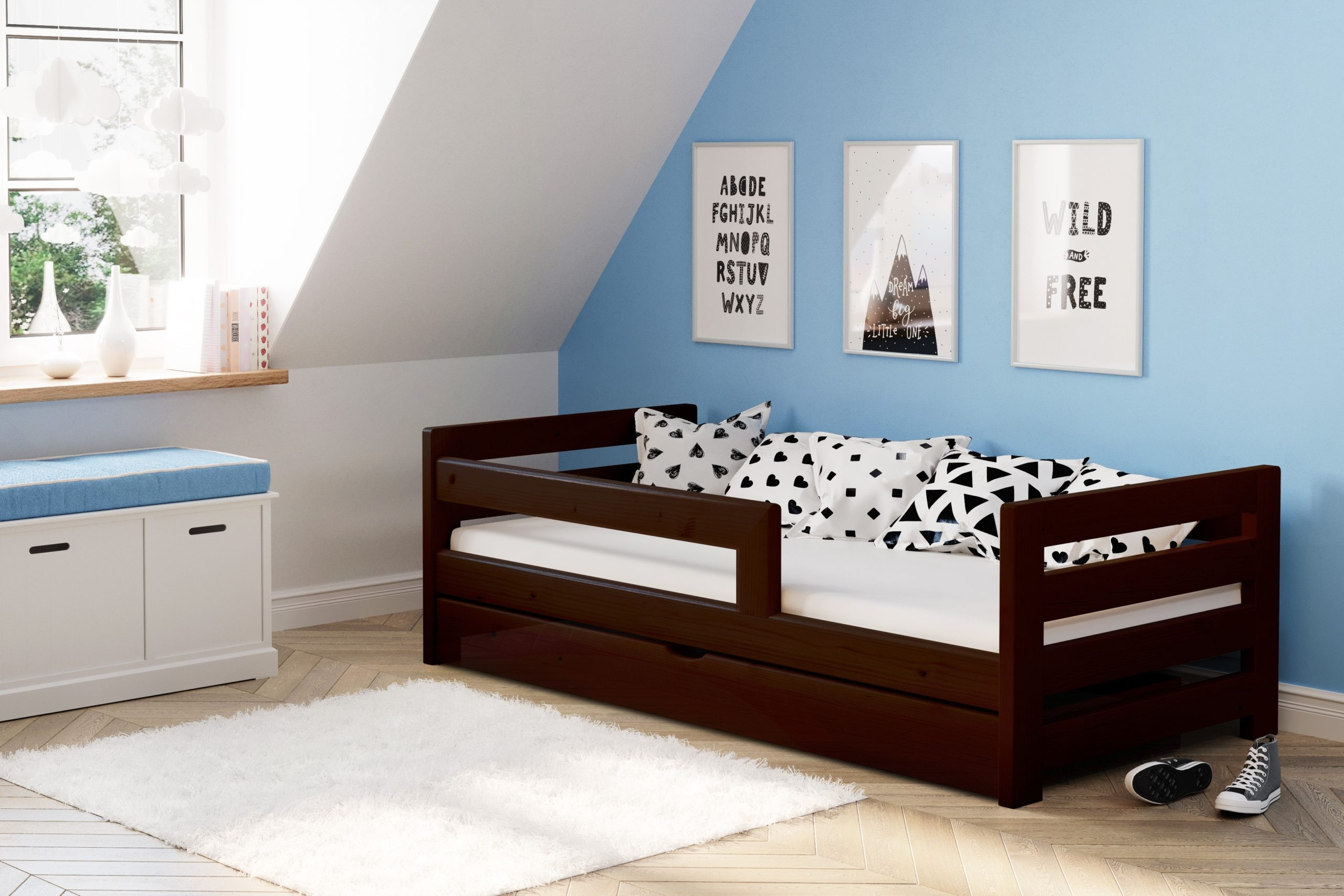 Einzelbett, Ausziehbett, Kinderbett, Doppelbett aus massivem Fichtenholz CLASSIK - Kubuk Moebel Einzelbett, Ausziehbett, Kinderbett, Doppelbett aus massivem Fichtenholz CLASSIK - Kubuk Moebel