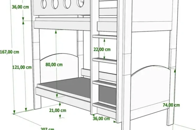 Etagenbett, Kinderbett FINEZJA - Kubuk Moebel