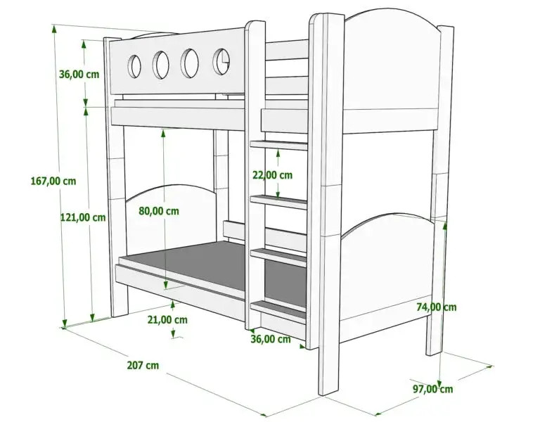 Etagenbett, Kinderbett FINEZJA - Kubuk Moebel