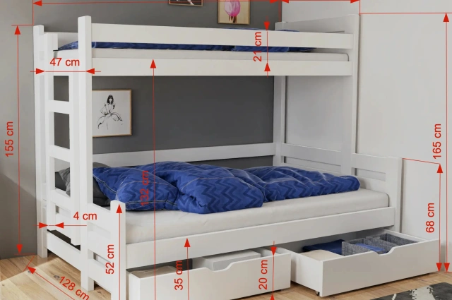 Etagenbett BENIAMIN für 3 Personen - Kubuk Moebel