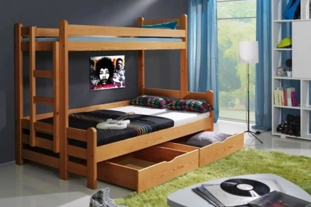 Etagenbett BENIAMIN für 3 Personen - Kubuk Moebel