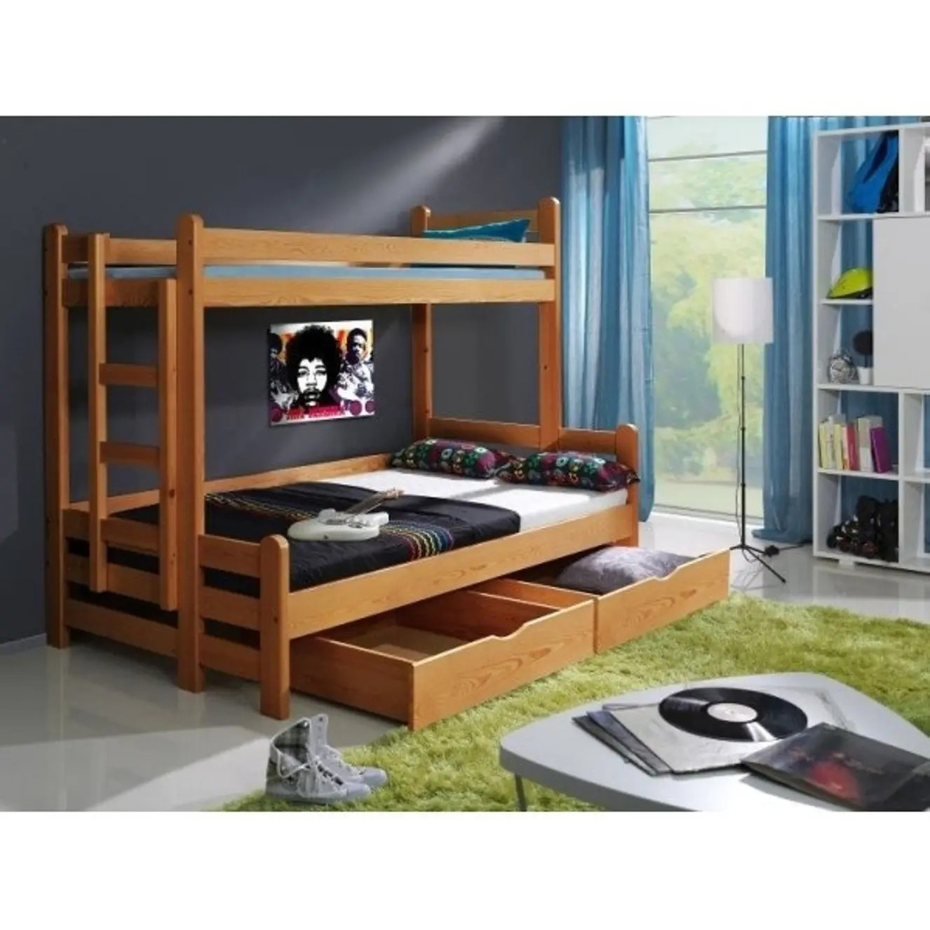 Etagenbett BENIAMIN für 3 Personen - Kubuk Moebel